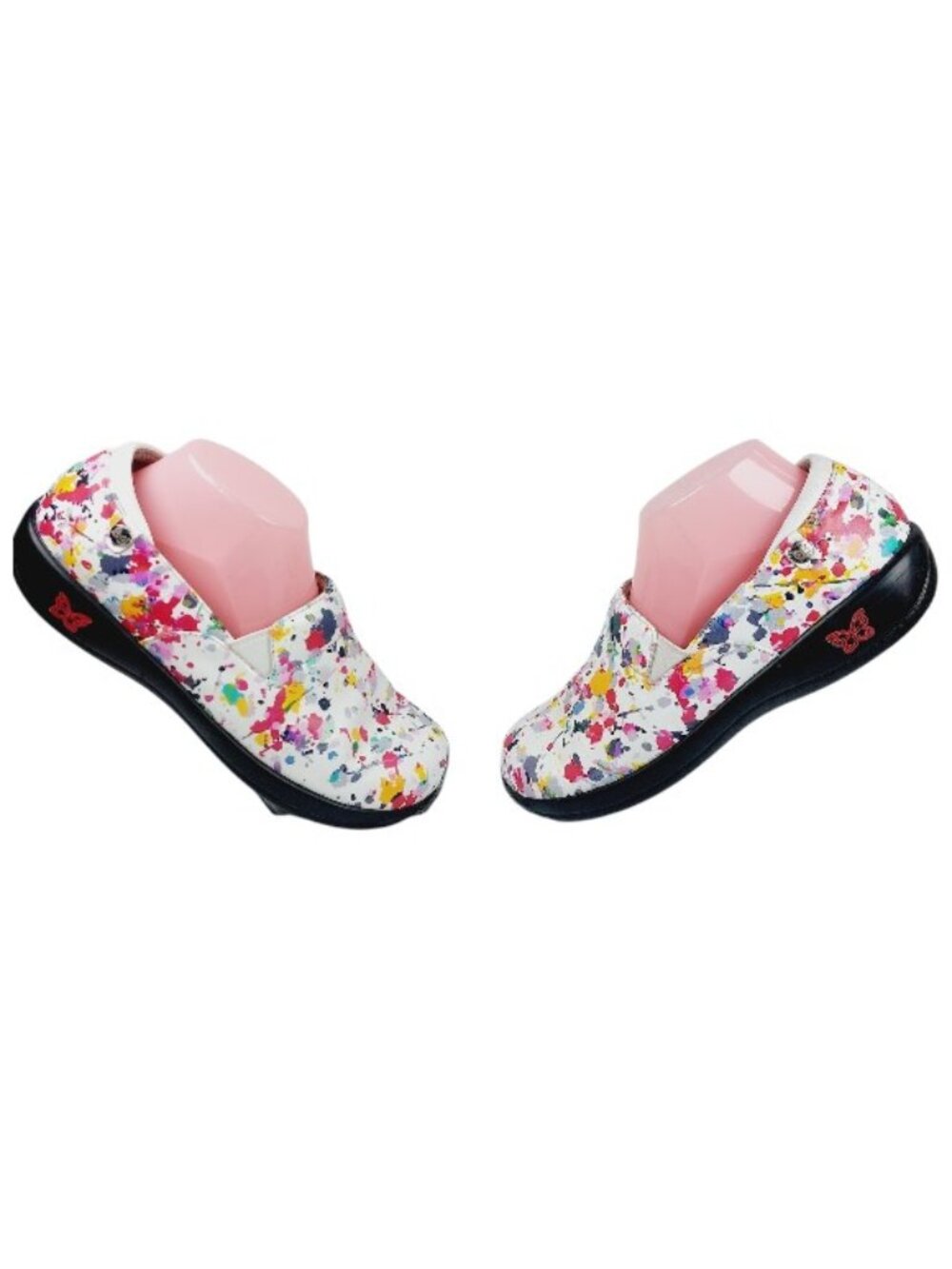 Algeria Women's Multicolor Keli Pollack Paint Splatter Slip-On Nursing Clogs 10